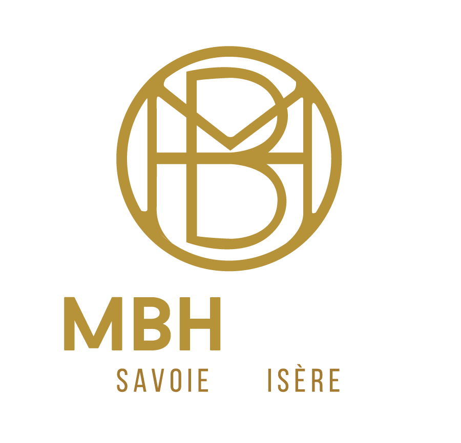 logo MBH Taxi, Savoie et Isère fond sombre